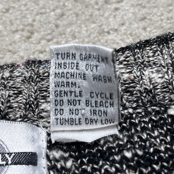 Vintage Piccadilly Sweater Mens Large Tall Gray Aztec Geometric Striped Knit - Picture 6 of 7